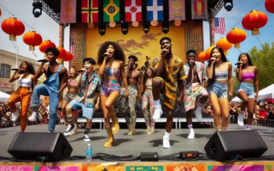 American Teens Performing Asian Songs and Dance at the Asian Culture Festival